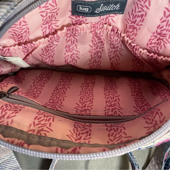 Lug Switch Crossbody/belt bag adjustable/removable strap plaid floral - Picture 8 of 16